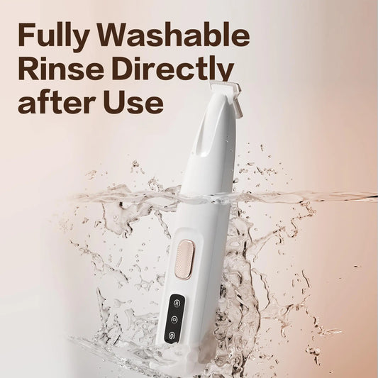 2025 Professional Rechargeable Quiet Pet Paw Trimmer Kit 1Pack Cordless Waterproof Ceramic Hair Trimmer for Pet Grooming