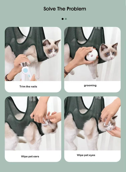 Hiphoppet 2025 Factory Hot Pet Grooming Hammock Harness Small Large Medium Waterproof Pet Grooming Hammock Set Nail Trimming