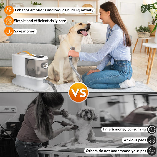 Customizable Set Vacuum Hair Removal Clippers Pet Grooming Tools Including Dog Cat Cleaner Pet Grooming Vacuum Kits