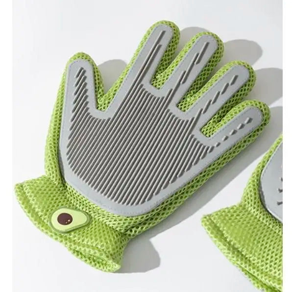 Customizable 2-in-1 Pet Grooming Glove High Efficiency Cat and Dog Hair Removal Massage Brush Dual Side Hair Cleaning