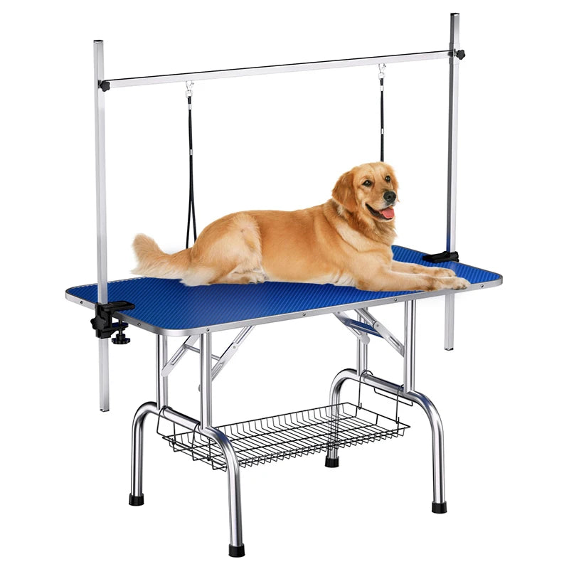 Portable Iron With Safe Convenient Features Foldable Dry Trim Dry Grooming Adjustable Pet Grooming Table