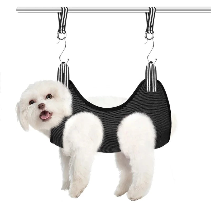 Hiphoppet 2025 Factory Hot Pet Grooming Hammock Harness Small Large Medium Waterproof Pet Grooming Hammock Set Nail Trimming
