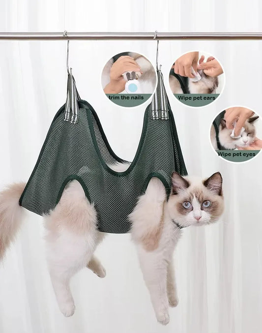 Hiphoppet 2025 Factory Hot Pet Grooming Hammock Harness Small Large Medium Waterproof Pet Grooming Hammock Set Nail Trimming