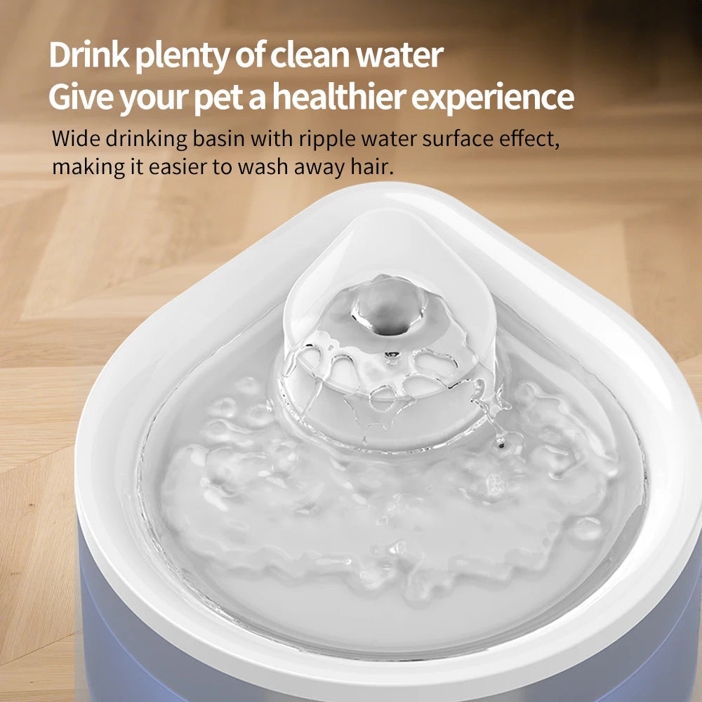 Lovely Dogs Pet Water Dispenser USB Plug-In 2.5L Large Capacity Anti-Dry Burning Filter Floating Hair Removal Plastic