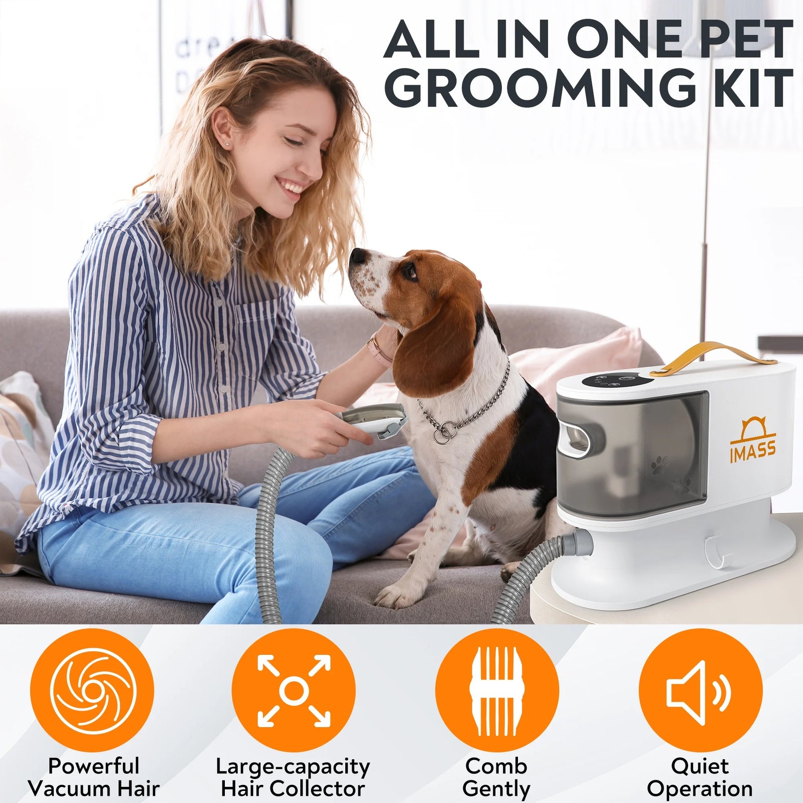 Customizable Set Vacuum Hair Removal Clippers Pet Grooming Tools Including Dog Cat Cleaner Pet Grooming Vacuum Kits