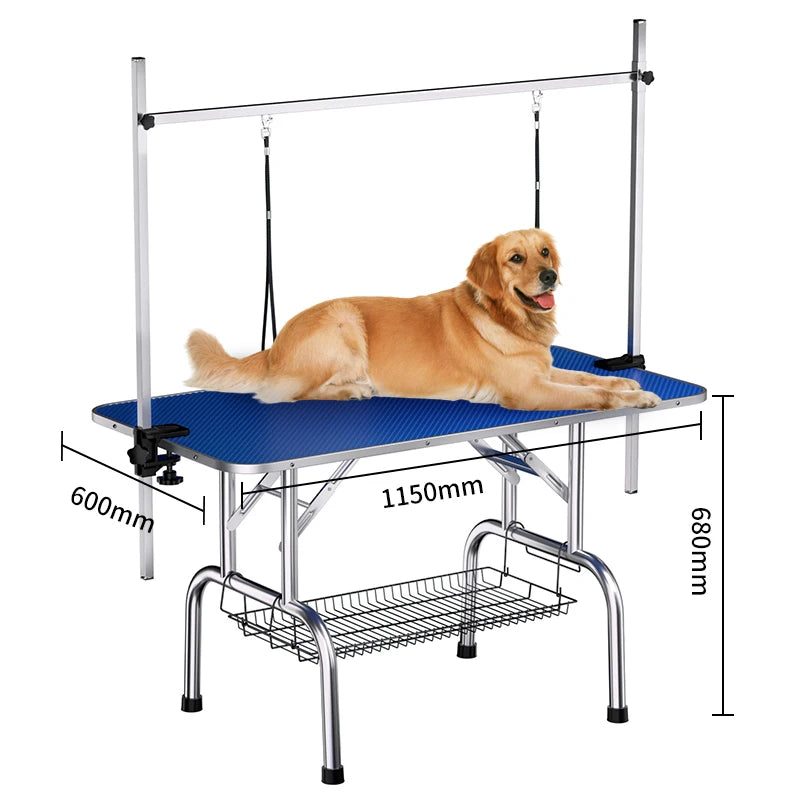 Portable Iron With Safe Convenient Features Foldable Dry Trim Dry Grooming Adjustable Pet Grooming Table