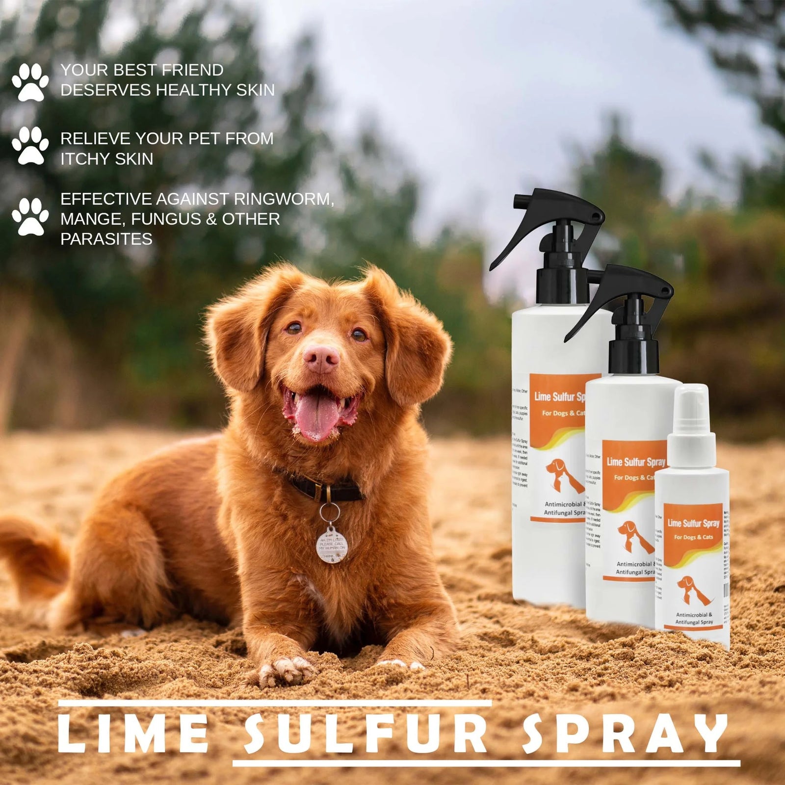 TD Classic Lime Sulfur Spray for Pet Grooming Dry and Itchy Skin Relief