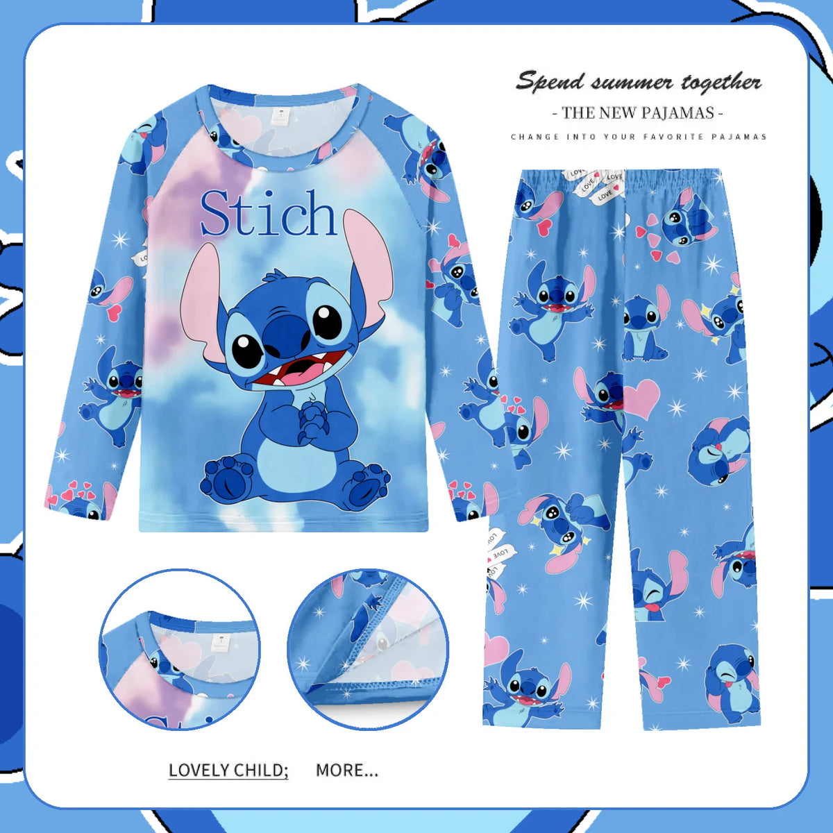 Full Sleeve Boys Stitch Pajama Sets Soft and Comfortable Baby Pajamas Kids Pyjamas Children's Sleepwear Loungewear for 2 to 14Yr