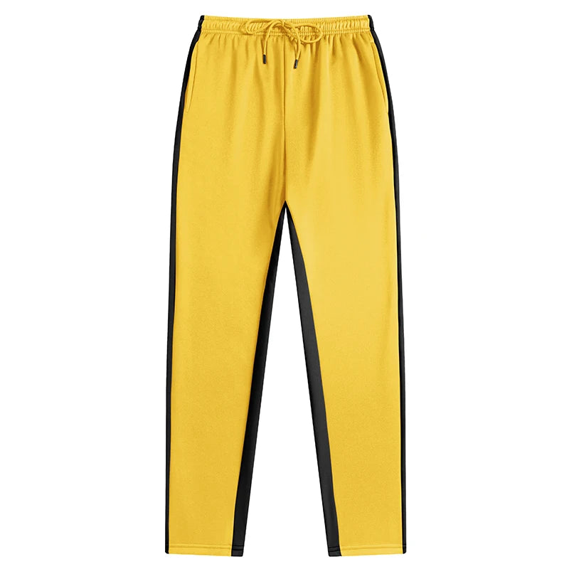 Mens Athletic Workout Running Jogging Sweatpants Fall Winter Warm Cozy Joggers Pants Colorblock Patchwork Trousers Activewear