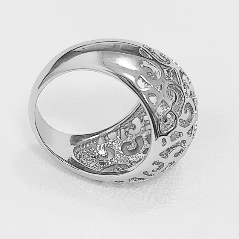 1 men's ring, size 9, retro skeletonized, fashionable, gold, silver, stainless steel, elegant, for daily gatherings and women