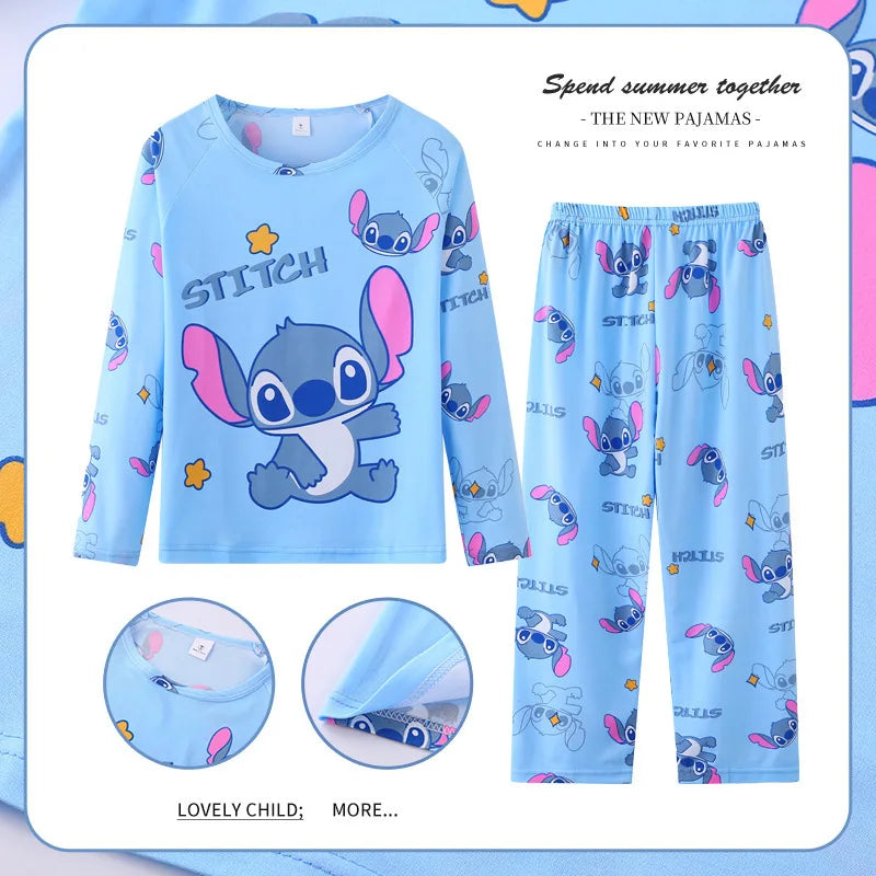 Full Sleeve Boys Stitch Pajama Sets Soft and Comfortable Baby Pajamas Kids Pyjamas Children's Sleepwear Loungewear for 2 to 14Yr