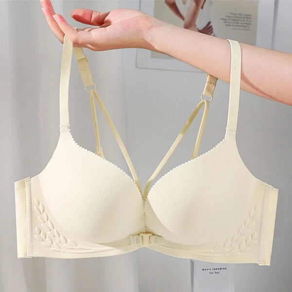 Sexy Front Button Beautiful Back Bra For Women With Small Breasts, Seamless, Flat Chest, Side Breasts, No Steel Ring, Large Bra