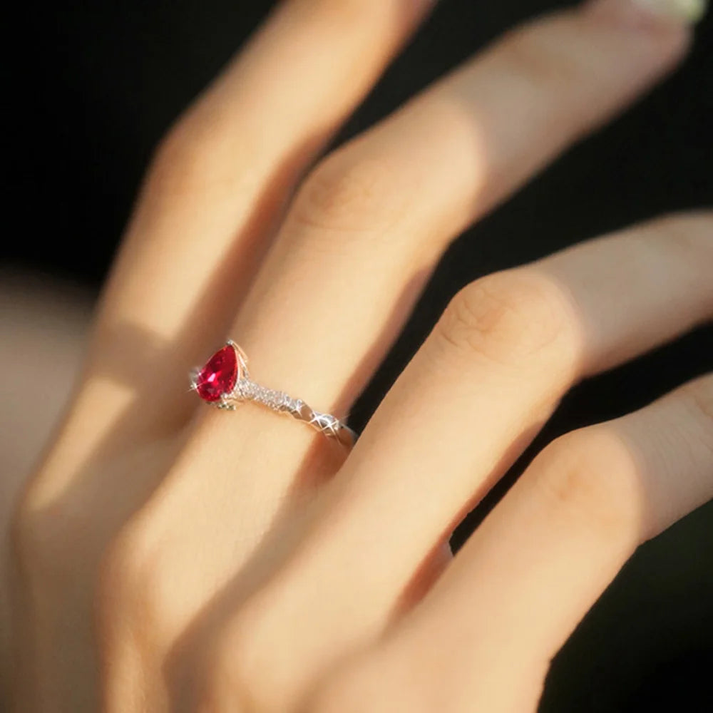 CHARMING New Fine Ruby Ring Symbolise Love Original Style for Women S925 Sterling Silver Party Engagement Jewelry Gifts Hot Sale