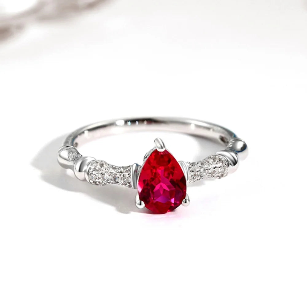 CHARMING New Fine Ruby Ring Symbolise Love Original Style for Women S925 Sterling Silver Party Engagement Jewelry Gifts Hot Sale