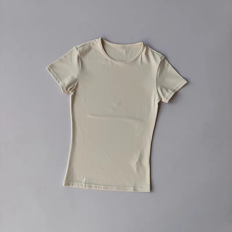 Women's Outdoor Sports Shirt Yoga Wear Fitness T-Shirt Quick Dry Running T-Shirt Workout Top Female Sportswear Exercise Clothing