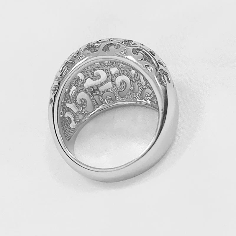 1 men's ring, size 9, retro skeletonized, fashionable, gold, silver, stainless steel, elegant, for daily gatherings and women