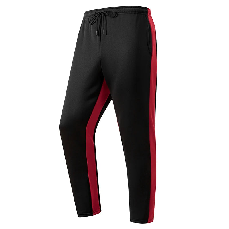 Mens Athletic Workout Running Jogging Sweatpants Fall Winter Warm Cozy Joggers Pants Colorblock Patchwork Trousers Activewear