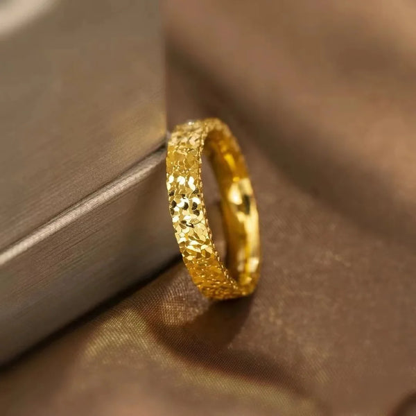 Shining Real 18k Gold Ring for Woman High-quality Luxury AU750 Ring Party Banquet Fine Jewelry