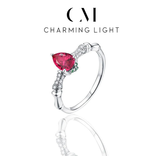 CHARMING New Fine Ruby Ring Symbolise Love Original Style for Women S925 Sterling Silver Party Engagement Jewelry Gifts Hot Sale