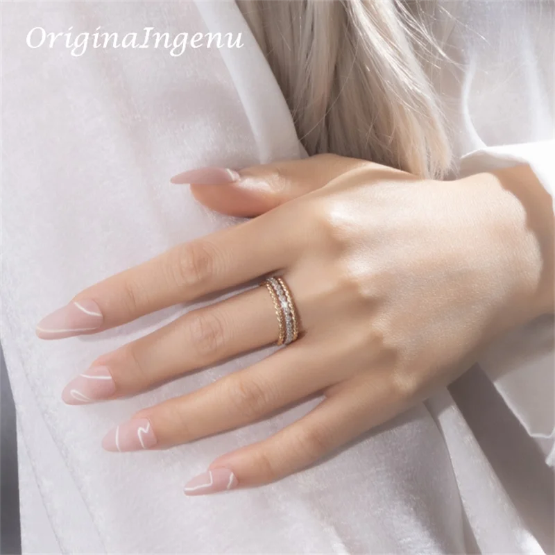 Set of 3 Gold Filled Stacking Ring Handmade Zircon Tarnish Resistant Jewelry Dainty Jewelry Boho Minimalism Ring for Women