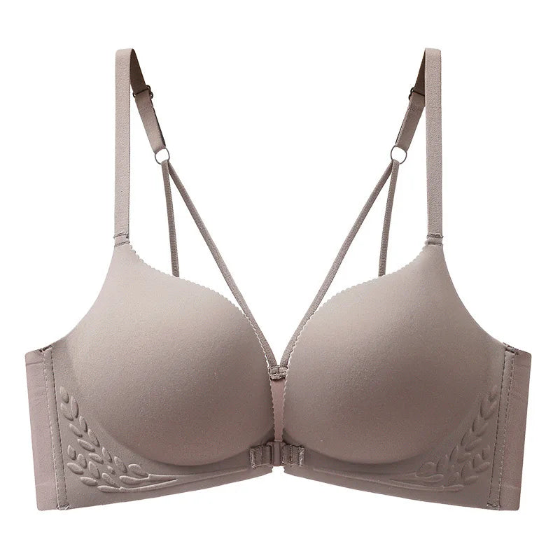 Sexy Front Button Beautiful Back Bra For Women With Small Breasts, Seamless, Flat Chest, Side Breasts, No Steel Ring, Large Bra