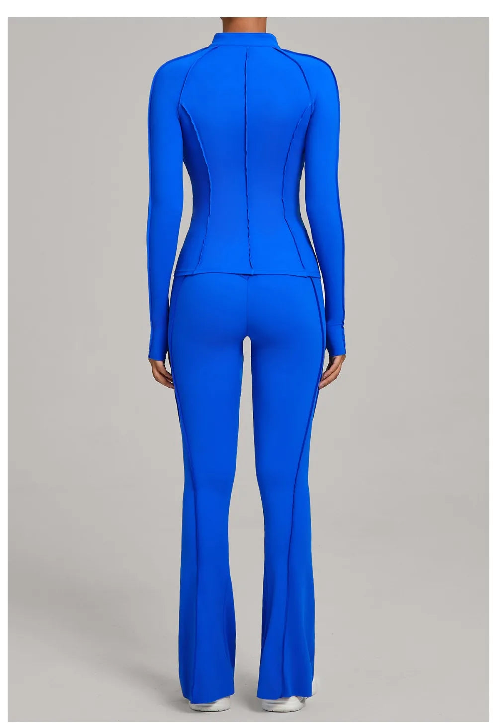 New Gym Yoga Outfit for Women Zipper Long Sleeve Fitness Suit Daily Casual Running Fitness Sportswear Two-Piece Sets Coat+Pants