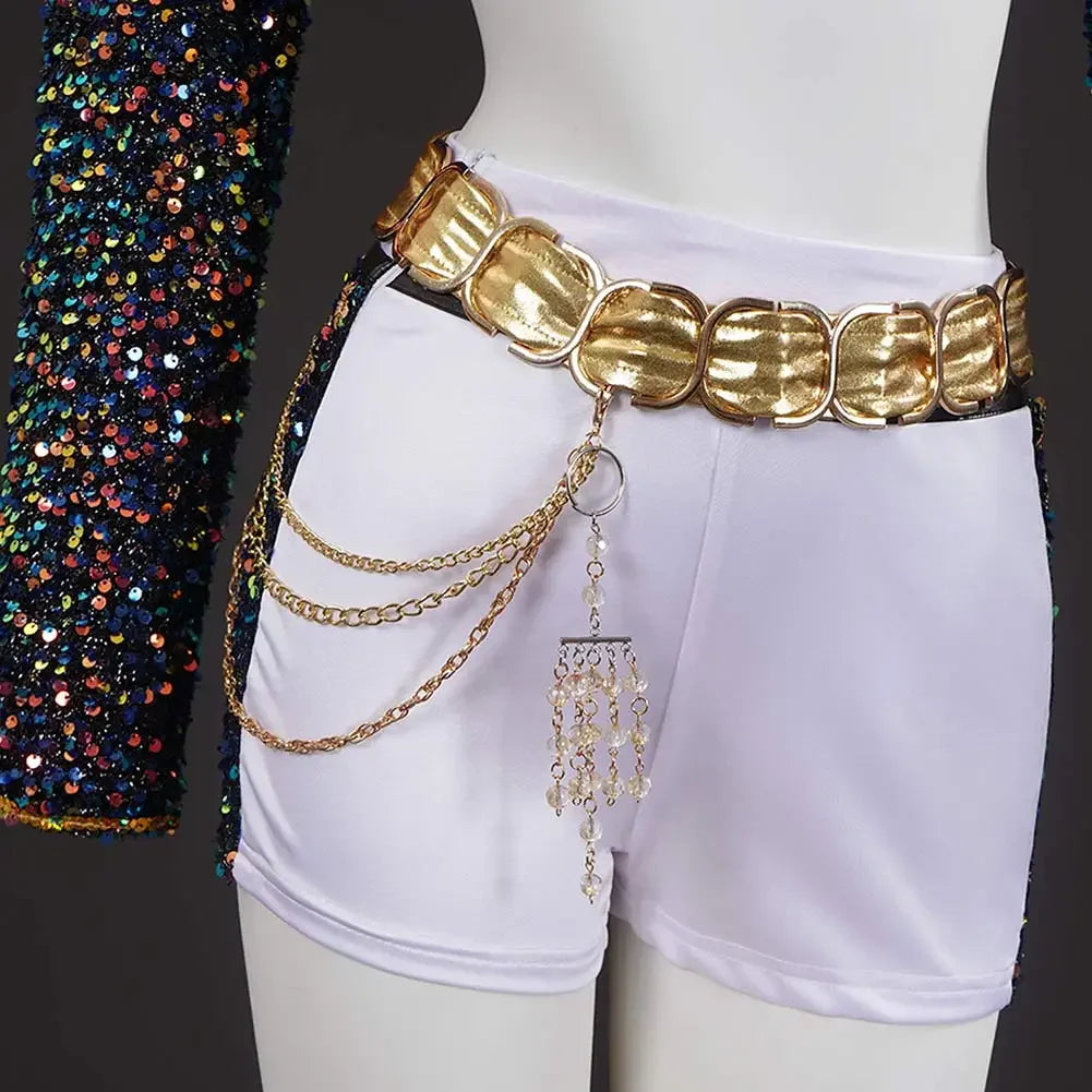 Kid Girls Rumi  Cosplay Kids Black Gloden Costume Chid Disguise Performance Roleplay Uniform Halloween