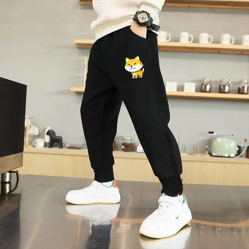 Spring Autumn Cotton Children Pants Baby Boys Leisure Sport Pants Kids Space Planet Print Trousers Students Sweatpants 3-14 Year