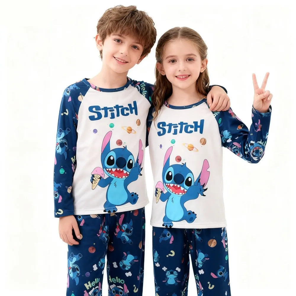 Full Sleeve Boys Stitch Pajama Sets Soft and Comfortable Baby Pajamas Kids Pyjamas Children's Sleepwear Loungewear for 2 to 14Yr
