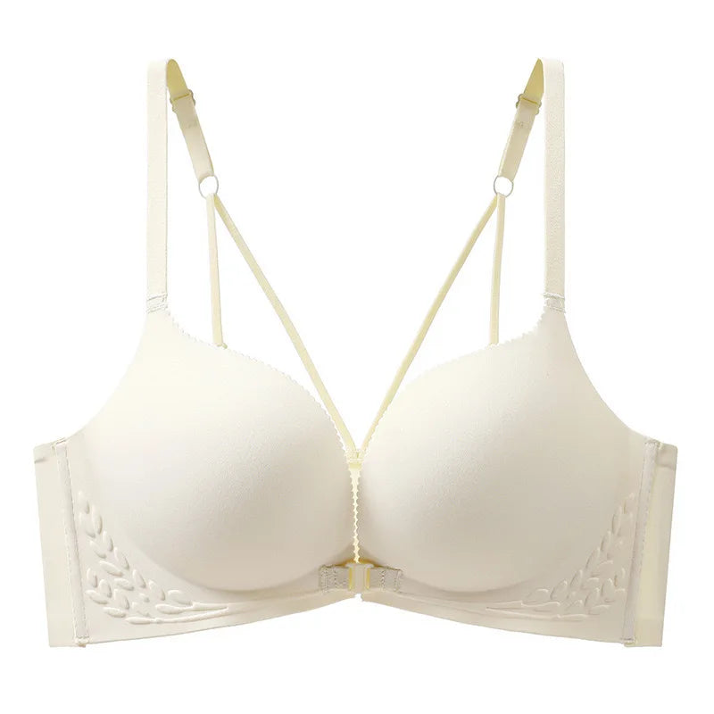 Sexy Front Button Beautiful Back Bra For Women With Small Breasts, Seamless, Flat Chest, Side Breasts, No Steel Ring, Large Bra