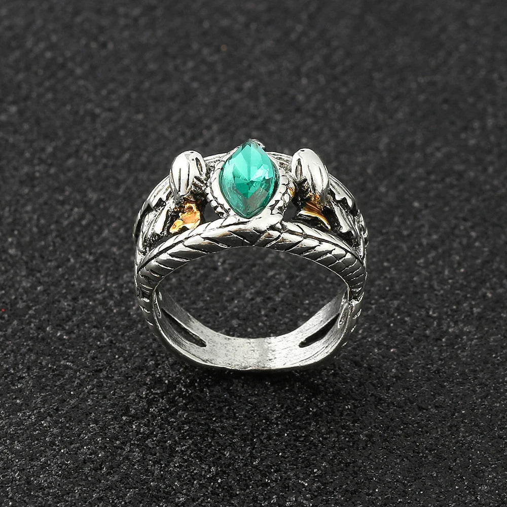 Lord Ring of Barahir, Aragorn, Gondor, Green Crystal Rings, Cosplay Creativity, Personality Jewelry, Gifts for Men