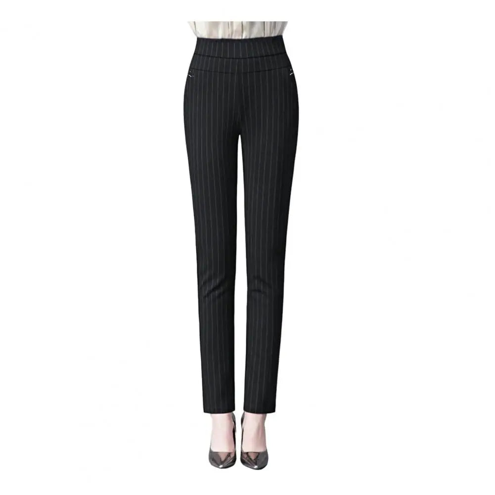 Spring Pants for Women High Waist Casual Stretch Pockets Solid Color Match Top Slim Pencil Pants Mother Clothing