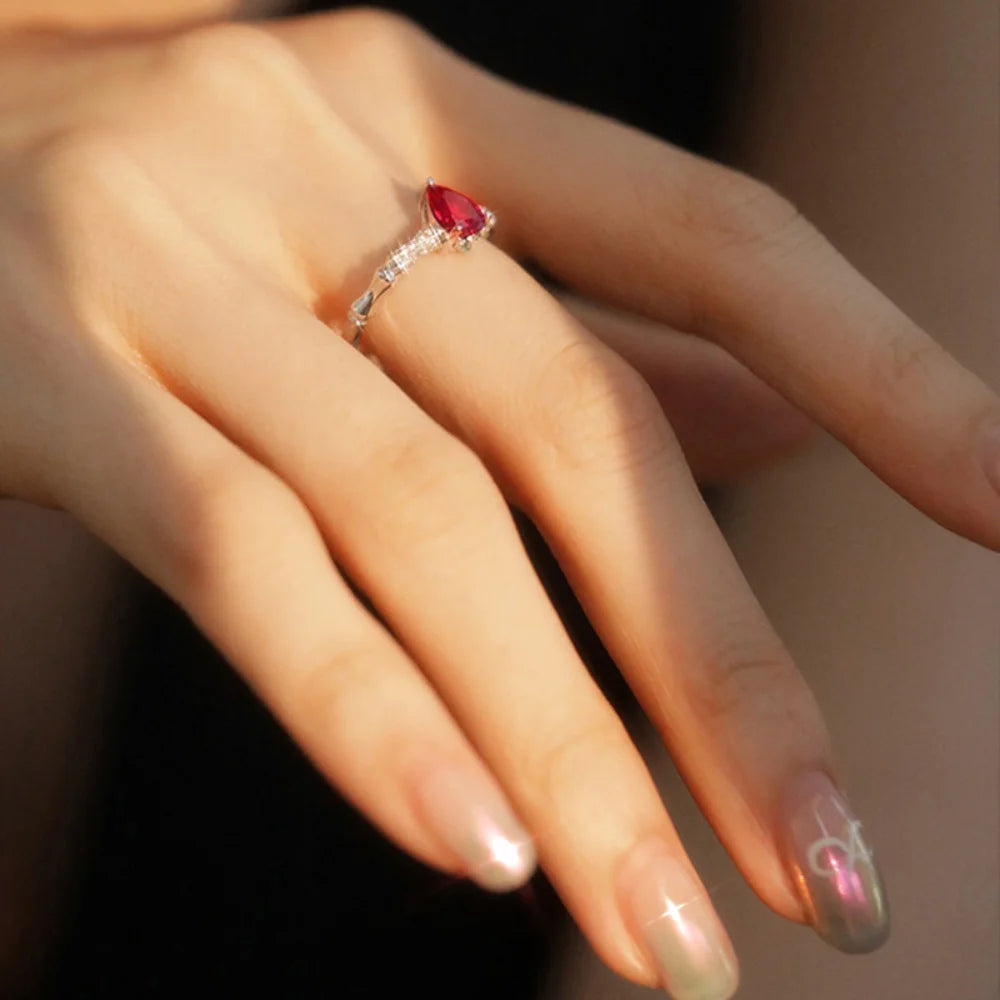 CHARMING New Fine Ruby Ring Symbolise Love Original Style for Women S925 Sterling Silver Party Engagement Jewelry Gifts Hot Sale