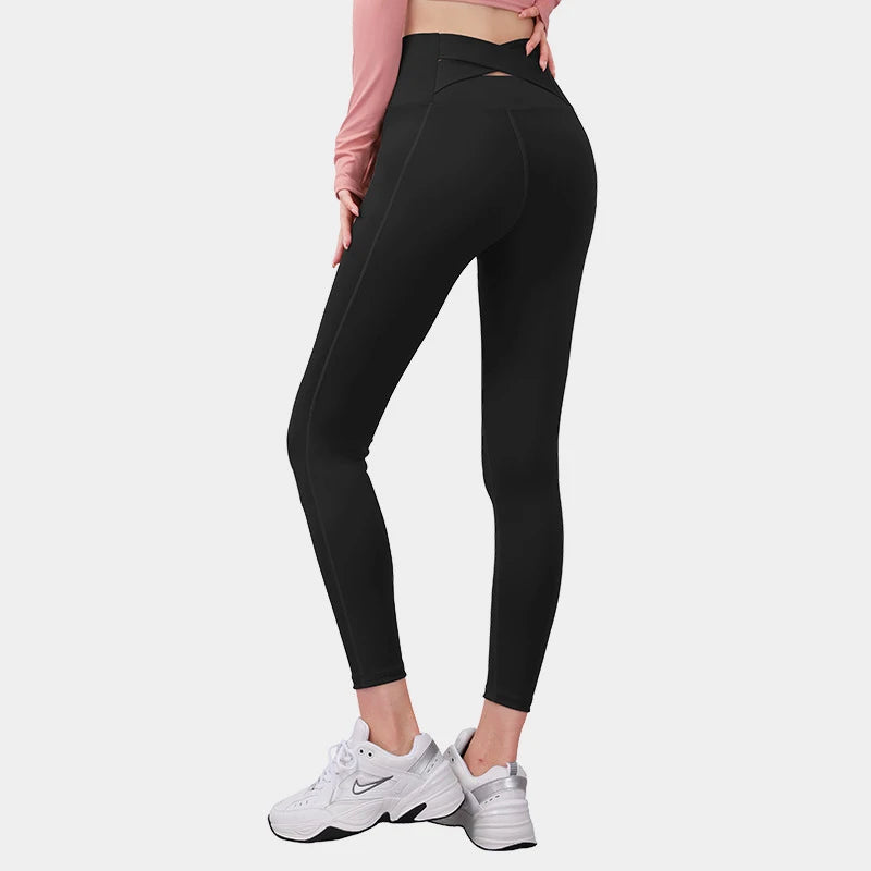 Yoga Pants For Women Elastic High Waist Cross Back Seamless Leggings Hip Lift Gym Tight Sportswear Fitness Sports Leggings