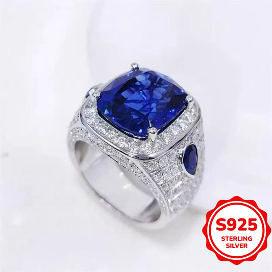 925 silver luxury inlaid ring for women high-quality jewelry for lovers