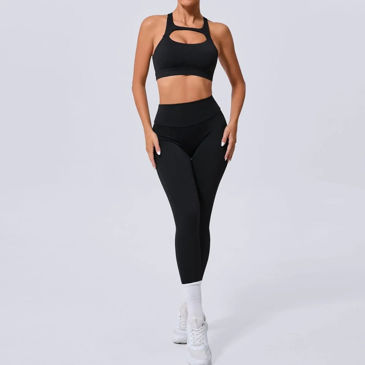 Seamless Yoga Sets Sports Fitness High Waist Hip-lifting Pocket Pants Beauty Back Vest Suits Workout Gym Leggings Sets for Women